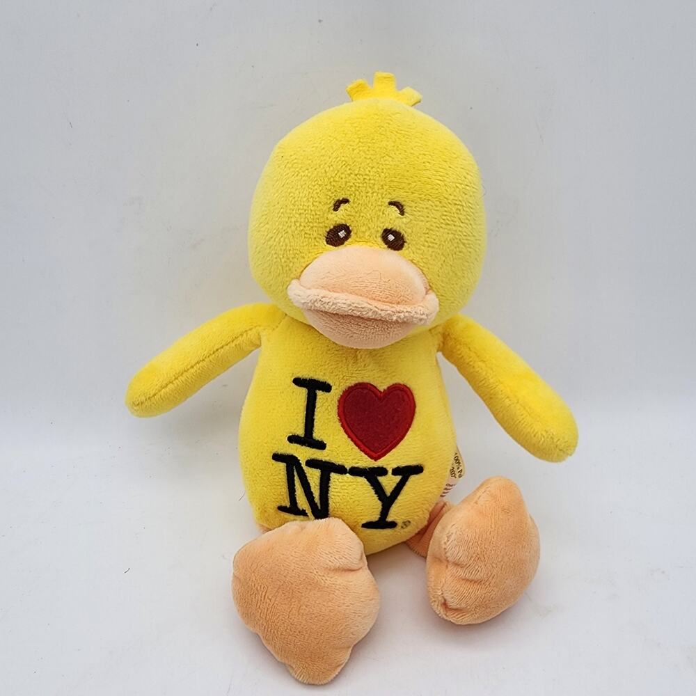 I Love NY Yellow Duckie Duck Plush Stuffed Animal Toy 8" NYC Souvenir 2022